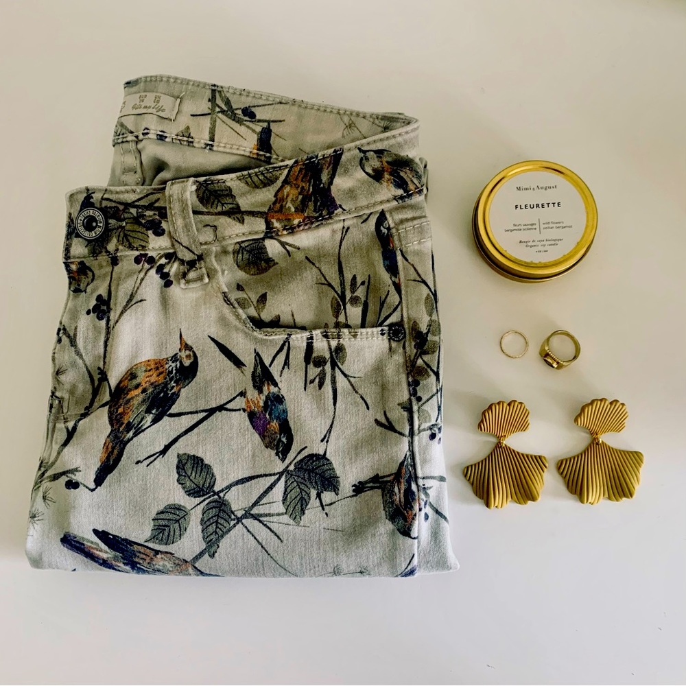 🕊️Toxik | Forest birds skinny pants